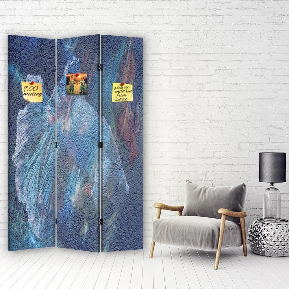 Gario Paraván Secret kék Méret: 110 x 170 cm, Kivitelezés: Klasszikus paraván