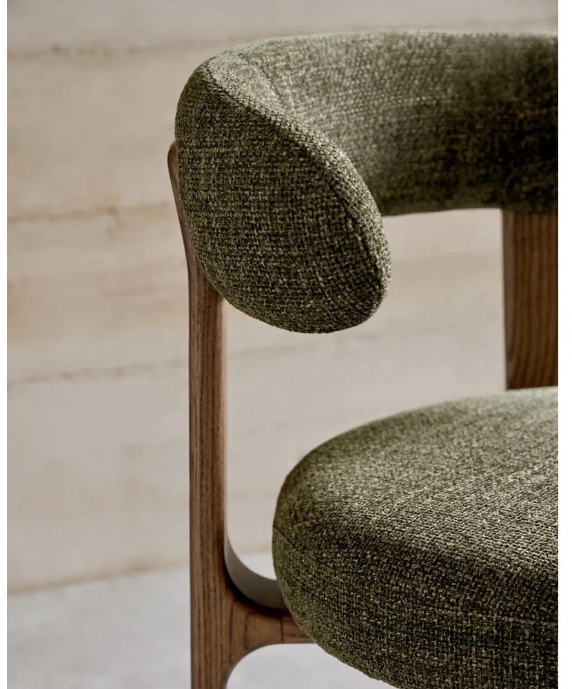 Khaki-barna kőrisfa étkezőszék Granite – Kave Home