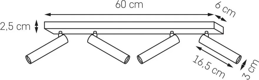 Kaspa ROLL 4 50914401 Spotlámpa 4x4,2W/LED 3000K 719lm IP20
