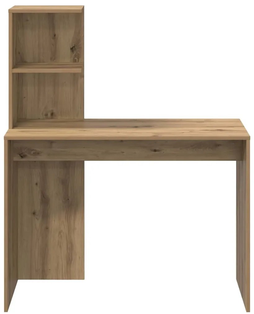 Asztal polcokkal kézműves tölgy 102 x 50 x 124 cm Faanyag