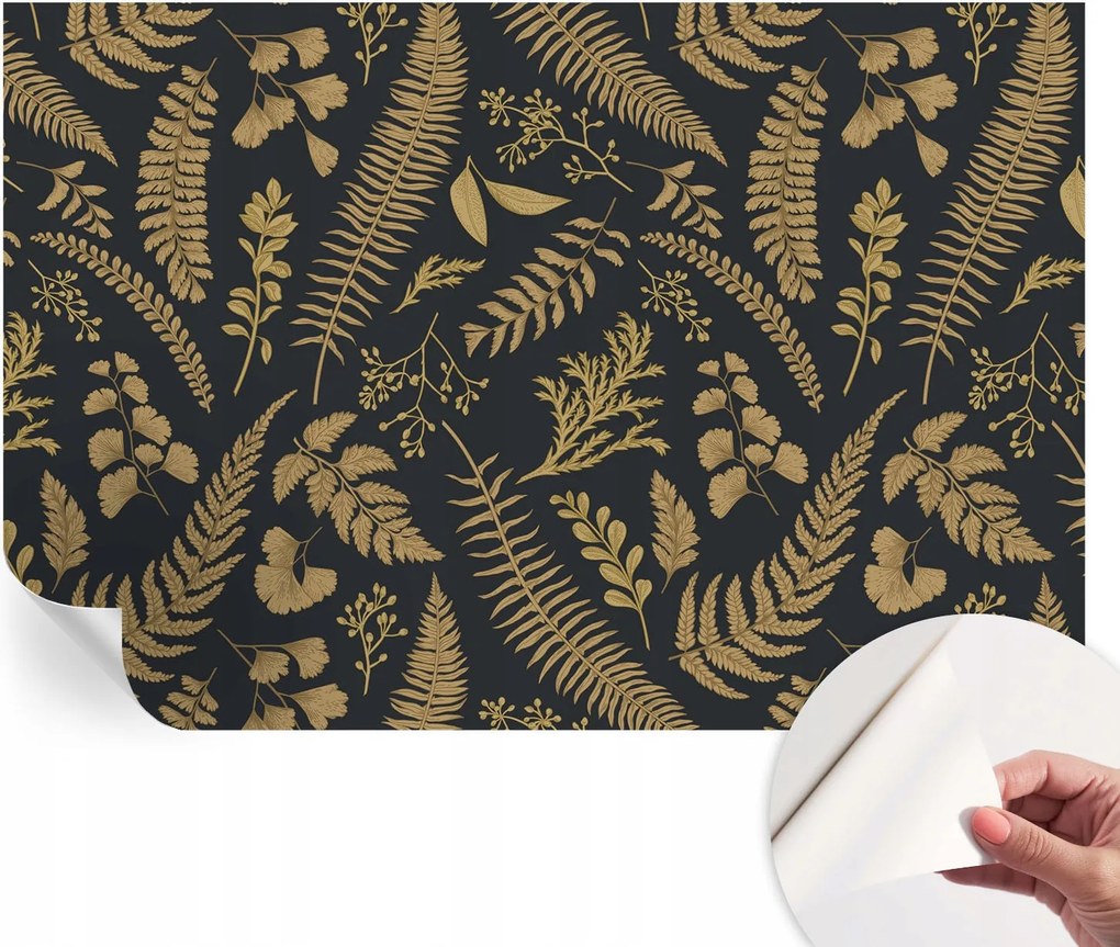 Modern öntapadós fotótapéta falra Botanikus levelek 104x70 cm