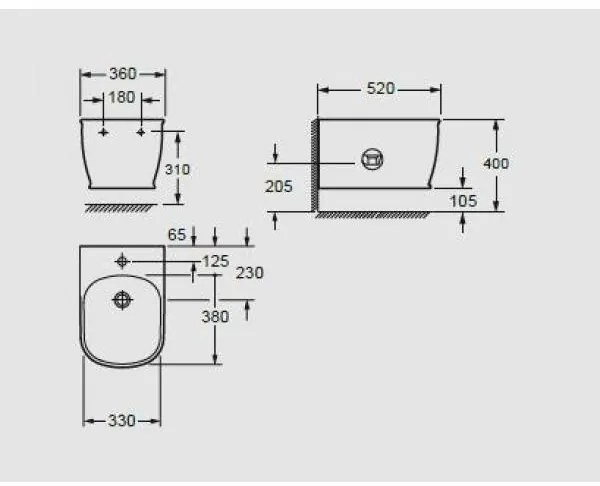 AREZZO design CHARLTON függesztett bidé AR-403