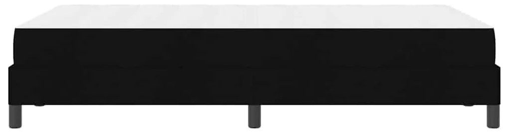 Boxrugós ágy matracmal Fekete 120 x 190 cm szövet