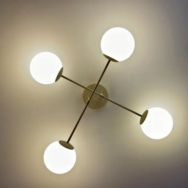 Felületre szerelhető csillár MOON 4xE27/15W/230V krémszínű