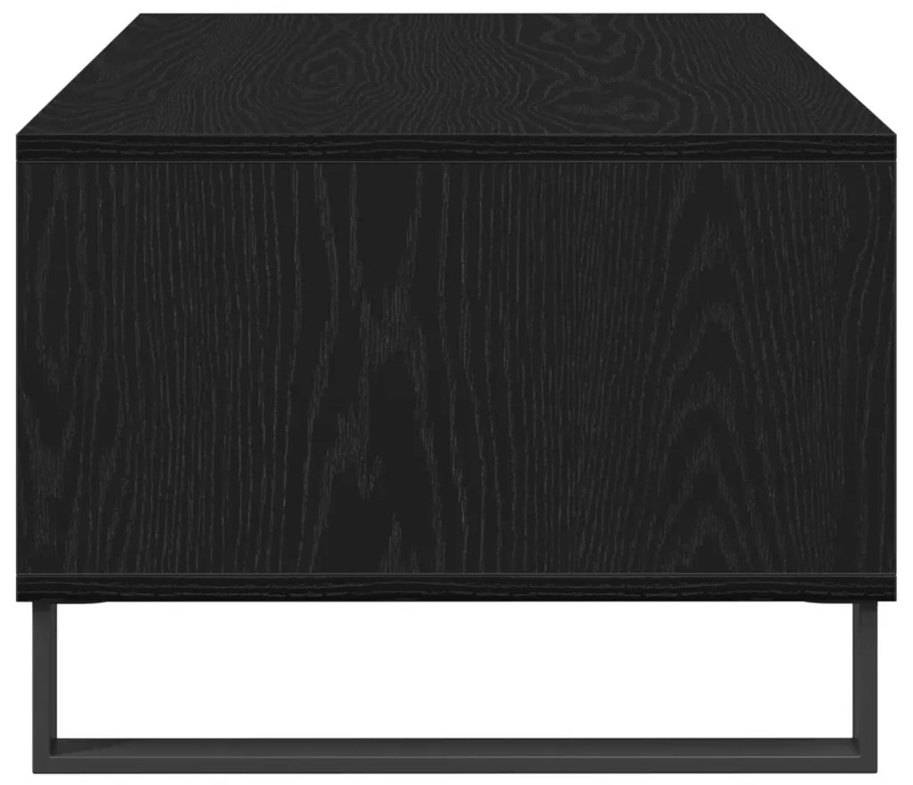 vidaXL Dohányzóasztal fiókkal Fekete tölgy 90 x 50 x 36.5 cm Faanyag