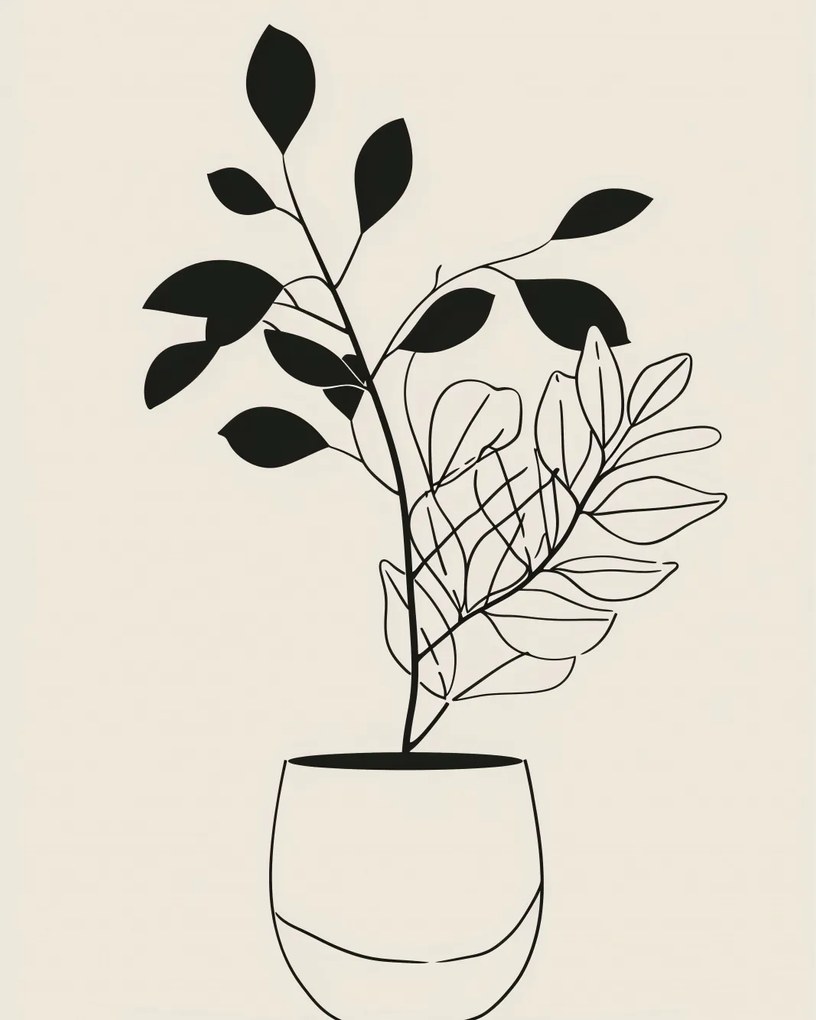 Poszter 40x50cm Egyszerű virágtartó