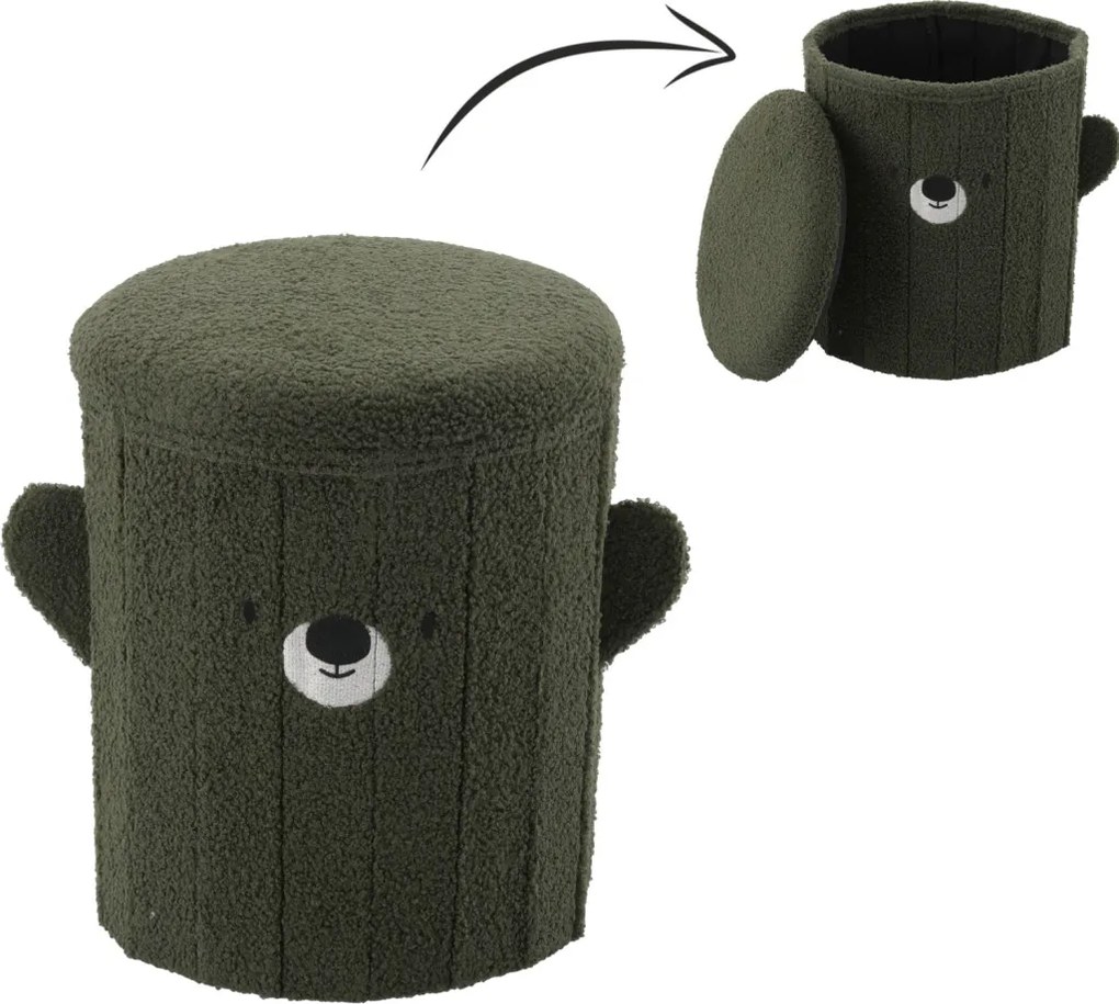 Összecsukható puff tárolóval 28 x 28 x 34 cm