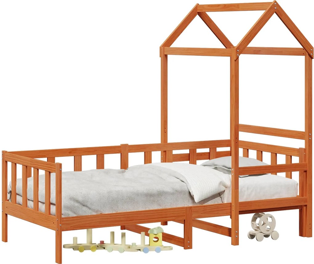 vidaXL Nappali Ágy Szett 2 pcs Faggyú barna Tömör fenyőfa