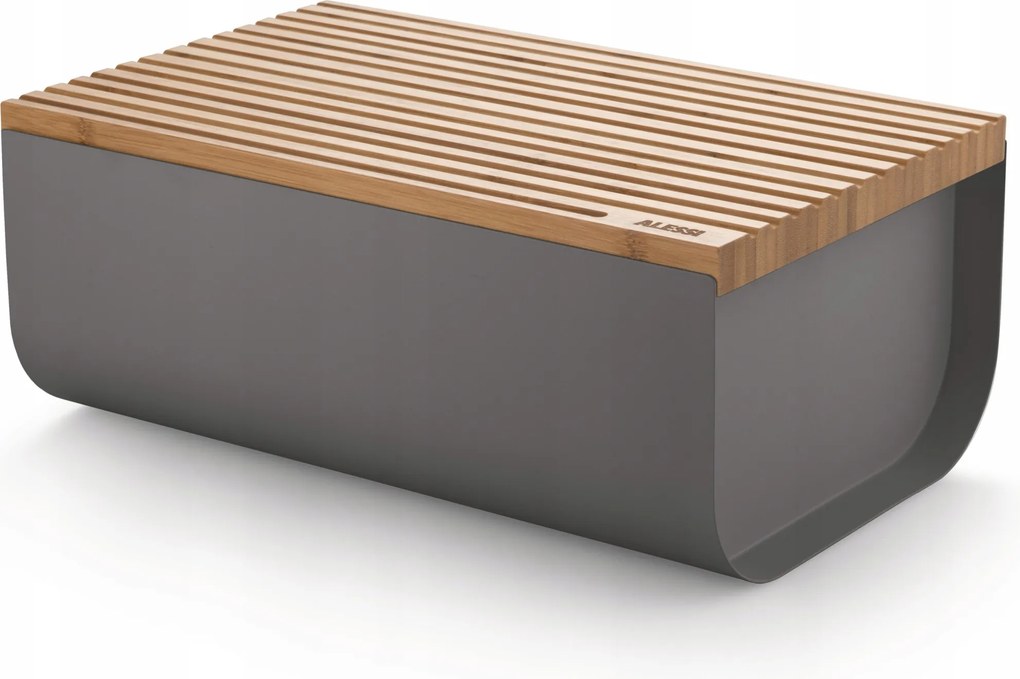 Alessi Mattina Acél Kenyértartó Deszkával Sötétszürke