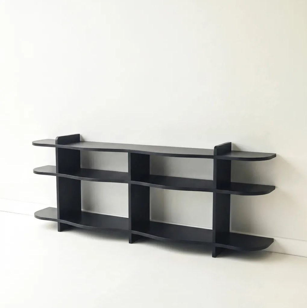 Flusso komód, fekete, 170 cm