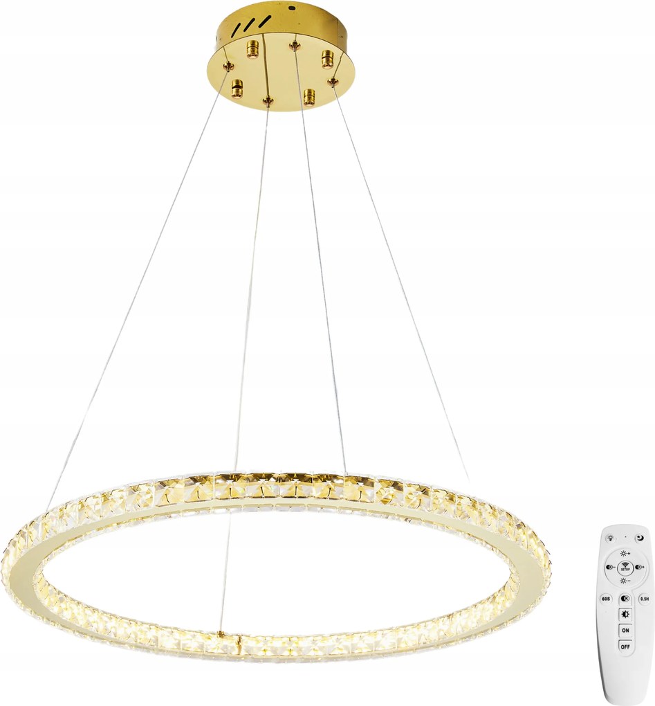 Mennyezeti Lámpa Led Csillár Pilot Ring 60cm csillogó kristály