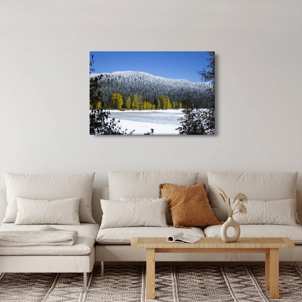 Kép - havas hegyek télen (90x60 cm)
