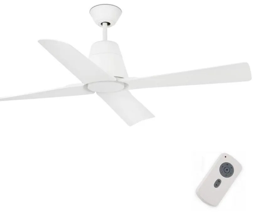 FARO 33480 - Mennyezeti ventilátor TYPHOON IP44 fehér á. 130 cm fehér + távirányító