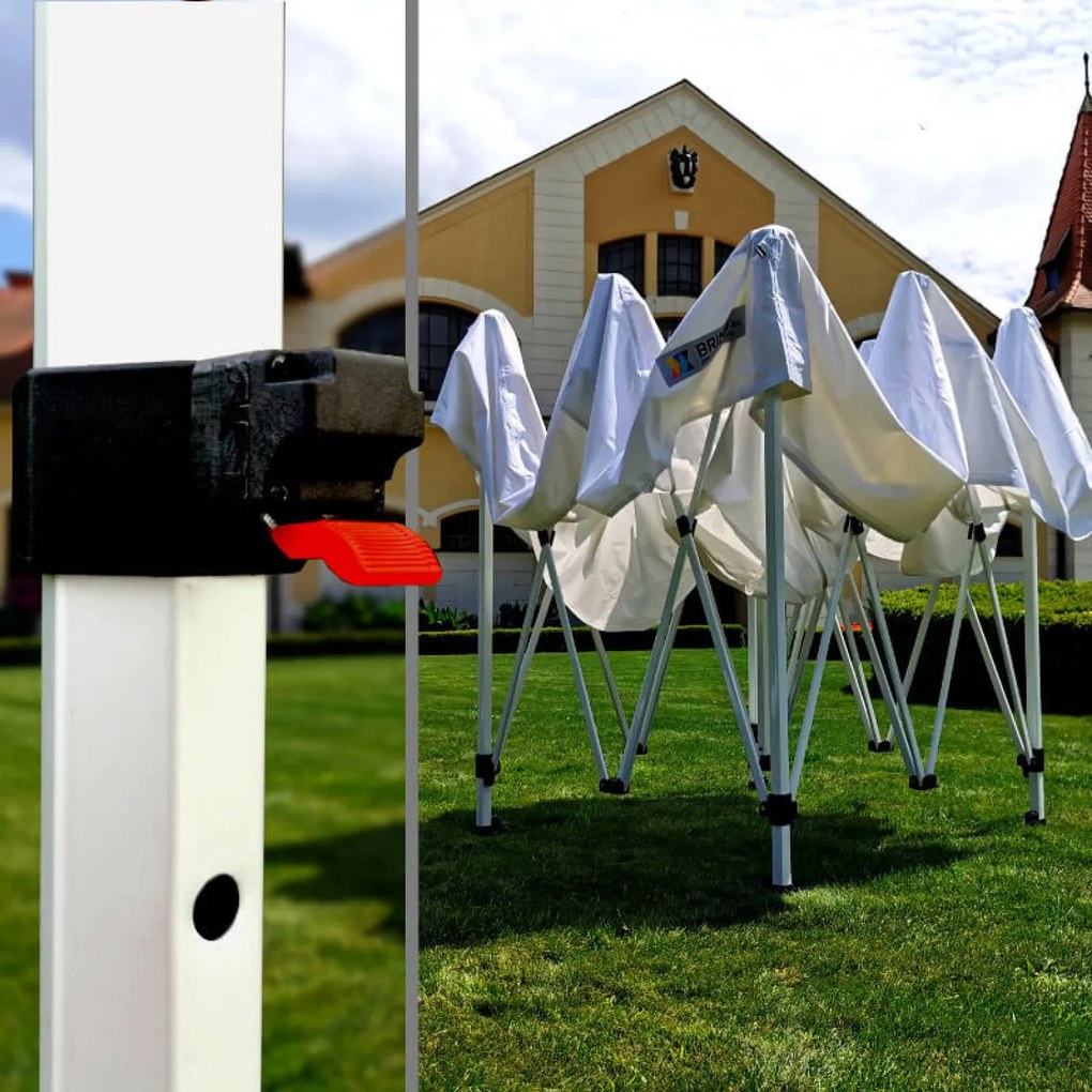 Ollós sátor 3×4,5 m ALU, motorsporthoz is - plusz 3 oldalfal - Piros