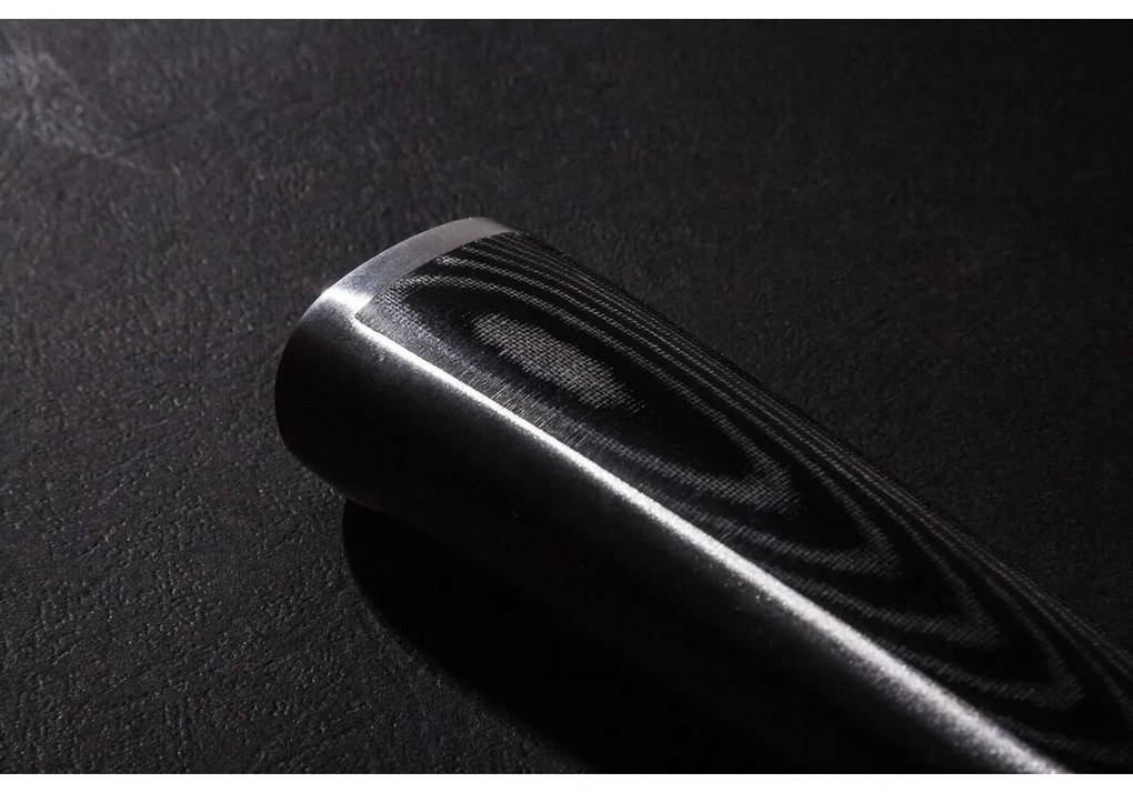 G21 Damascus Premium késkészlet bambusz blokkban, 4 db + élezőkő