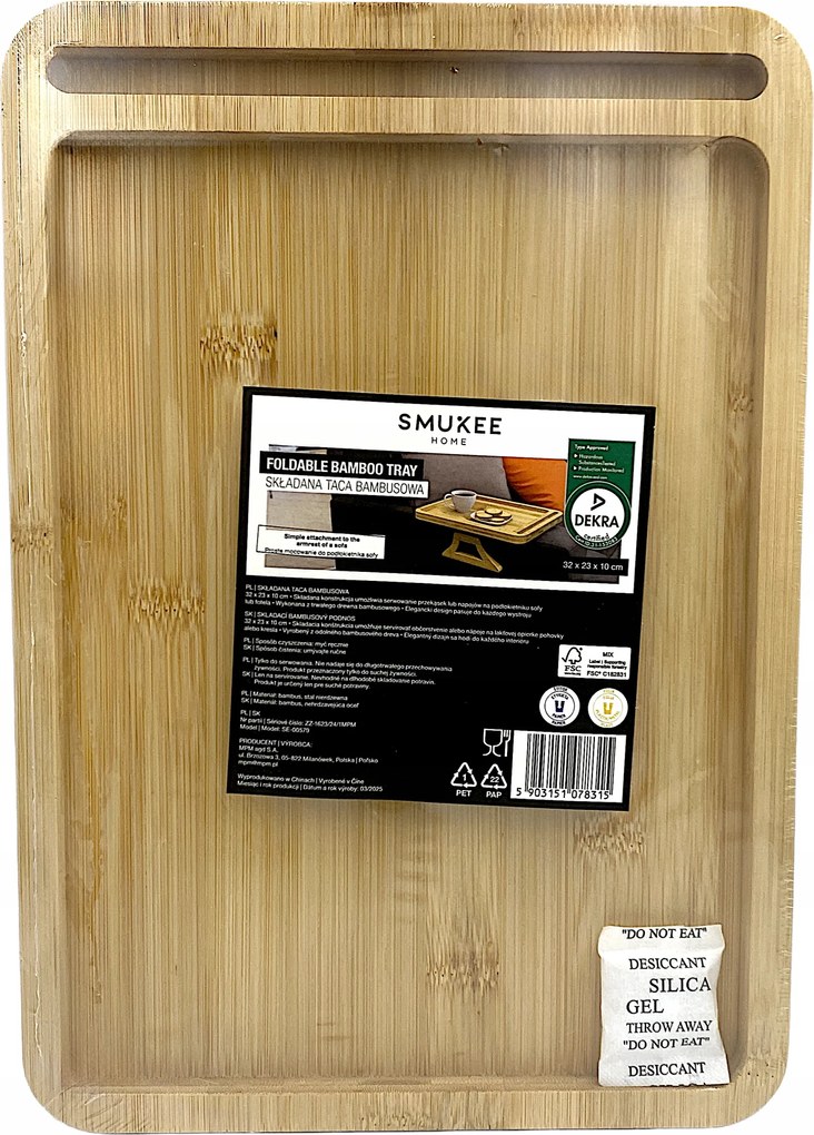 Smukee Összecsukható bambusz tálca 32x23x10 cm 315