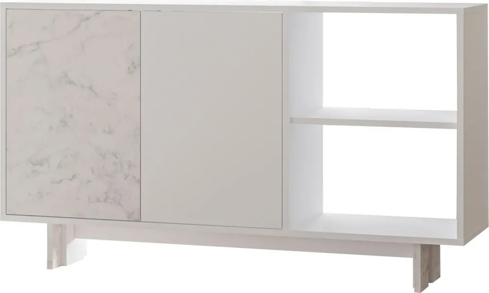 Ravello komód, fehér-márvány, 140 cm