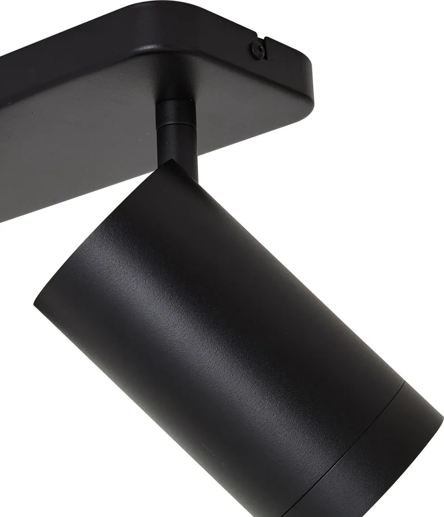 Modern mennyezeti lámpa fekete 3-lámpás GU10 70mm - Jeana Luxe