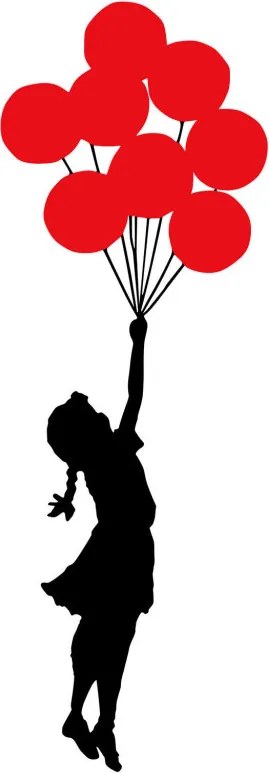 Fém fali dekoráció, balloon, 100x34 cm