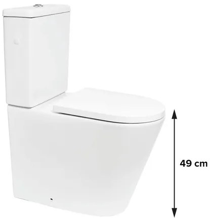 Kombinált WC SAT Brevis fehér fényes felülettel vario lefolyó SATBRE32G
