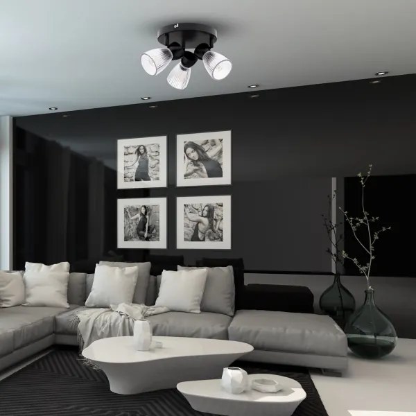 Spotlámpa BEST 3xE14/40W/230V fekete