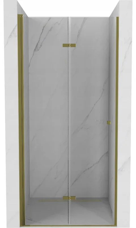 Mexen Lima 80 cm összecsukható zuhanyajtó, átlátszó, arany - 856-080-000-50-00