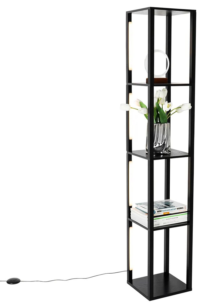 Design állólámpa fekete, beépített LED-del, 3 fokozatban dimmelhető - Tianna