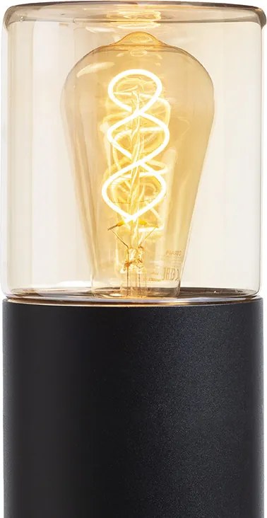 RENDL R14497 QUINN Modern Kültéri Állólámpa Borostyánsárga Üveg IP44