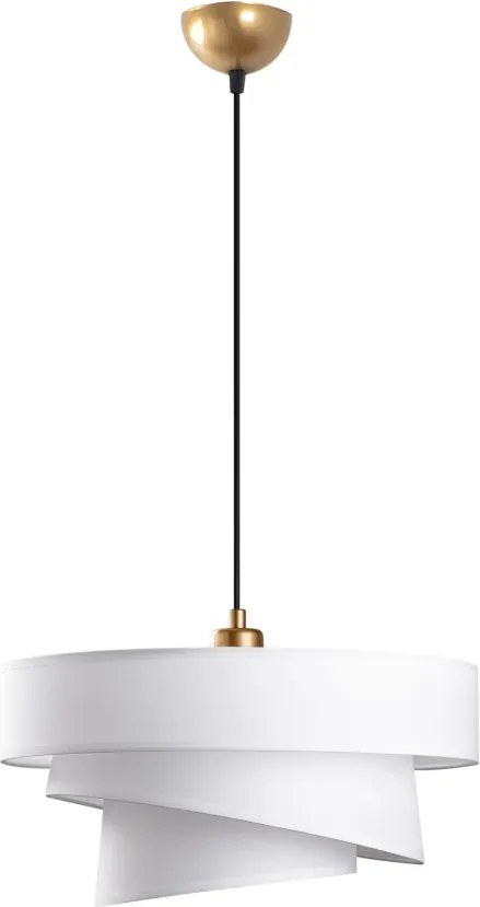 Stage 14714 fehér fém és szövet függőlámpa, Ø40 cm