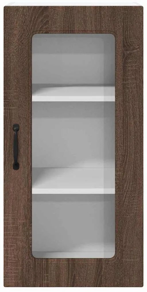 Fali konyhaszekrény 2 pcs Barna Tölgy 40 x 31 x 80 cm Faanyag