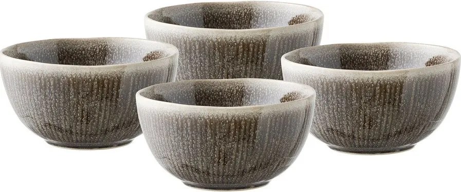 Szürkésbézs kőedény leveses tálka szett 4 db-os 1 l Viola – House Nordic