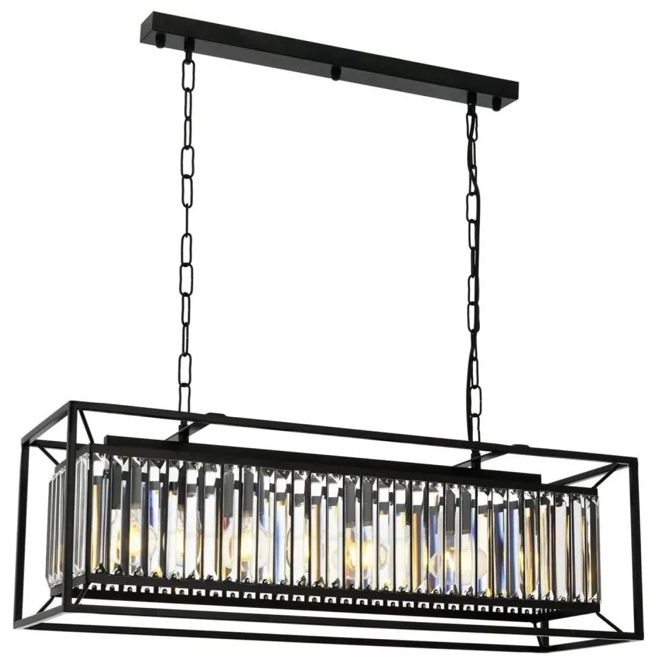 Láncos csillár PUNE 4xE27/40W/230V fekete