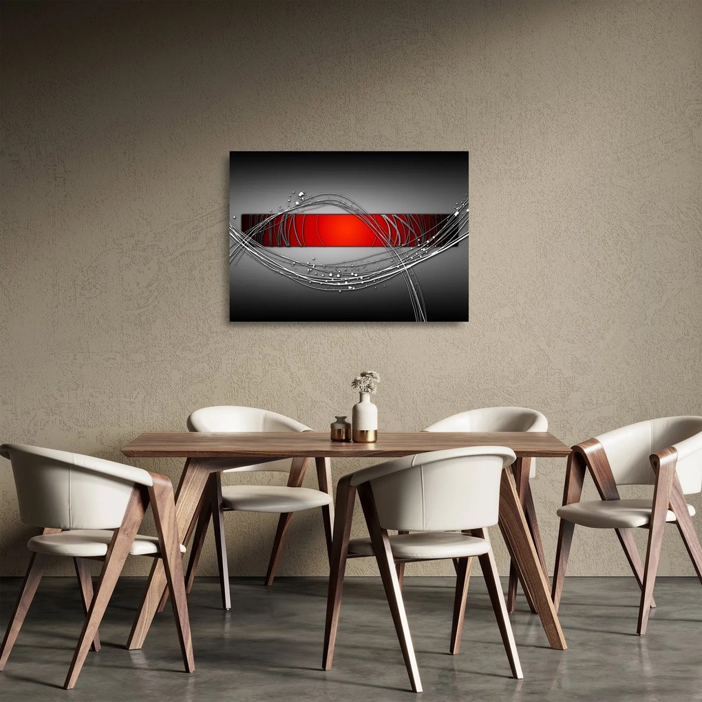 Absztrakt kép (üvegen) (70x50 cm)