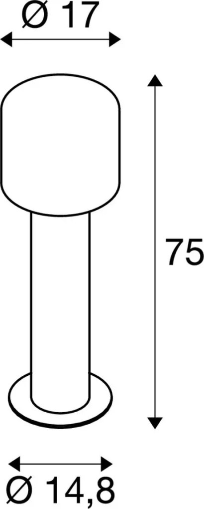 SLV 1004680 OVALISK Modern Kültéri Állólámpa Antracit LED IP65