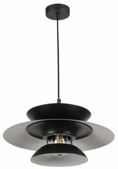 Csillár zsinóron BERIT 1xE27/20W/230V fekete