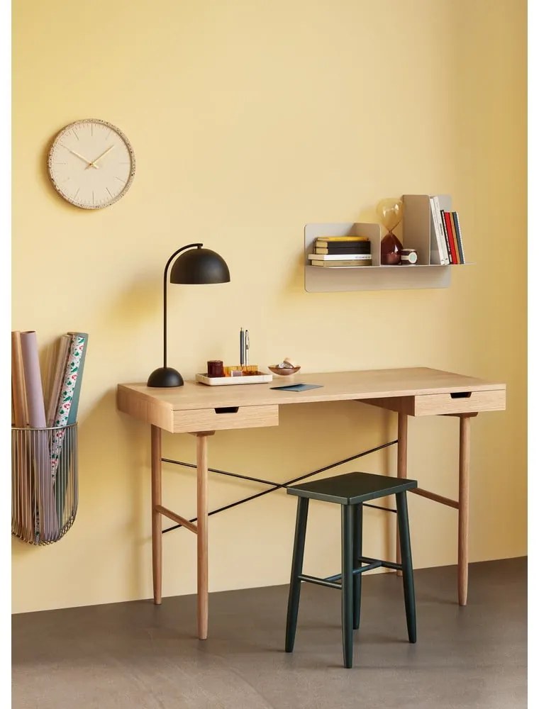 Íróasztal tölgyfa dekorral 55x120 cm Studio – Hübsch