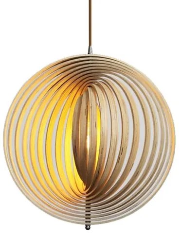 Fa függőlámpa kábelen 1xE27/60W/230V Ø 50 cm tömörfa/furnér/kaucsukfa