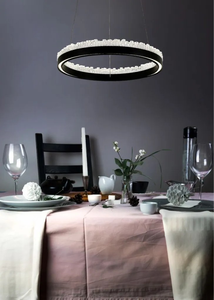 ZUMA LINE PD2304400R-MB REGI Modern Led Függesztett Lámpa Fekete LED IP20