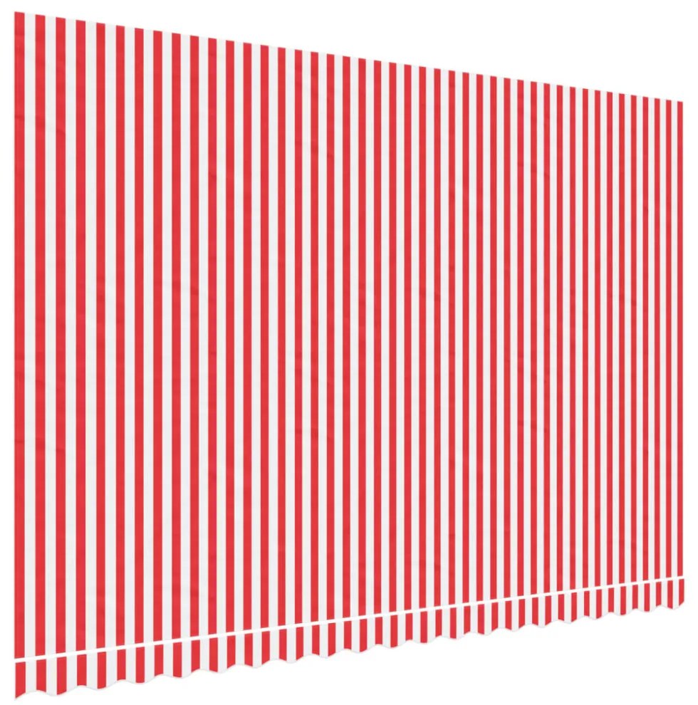 piros és fehér csíkos pótszövet napellenzőhöz 4,5x3 m