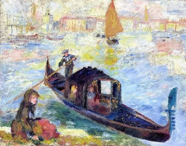 Renoir-Gondola Venice üvegkép, falikép
