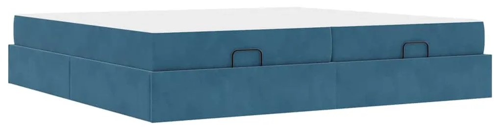 Ágykeret Kék 200 x 200 cm Bársony