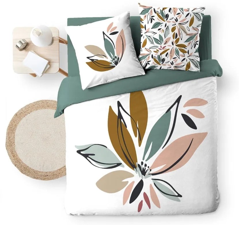 Fehér kétszemélyes-hosszabbított pamut ágyneműhuzat 240x220 cm Octavia – douceur d'intérieur