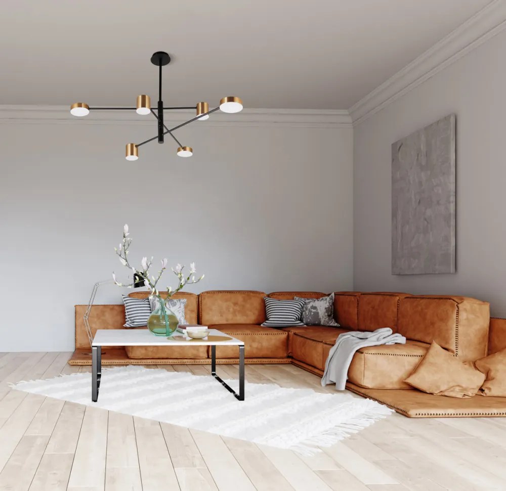 Függeszték Fekete Remdal ITALUX-PND-16374-6-BK-GD-3K