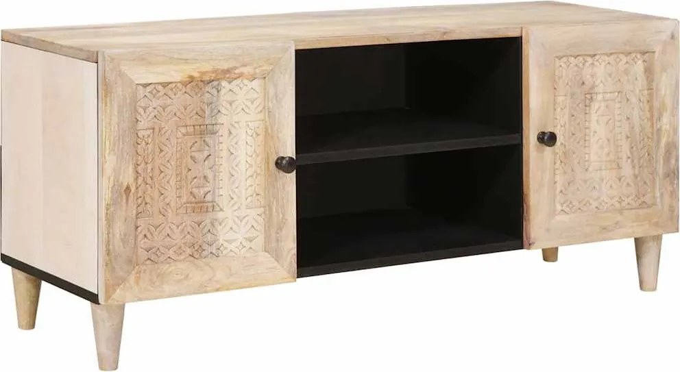 vidaXL TV egységek polcokkal tárolóval Fehér 105 x 33 x 46 cm Faanyag