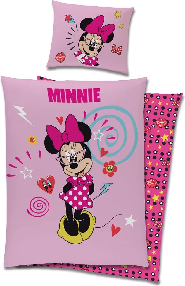 Disney Minnie Chic ágyneműhuzat 140×200cm, 70×90 cm