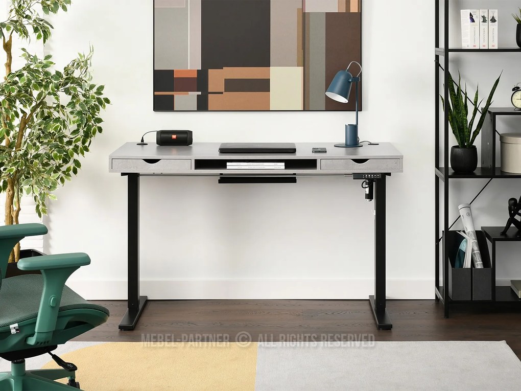PC asztal Osto 140 (beton + fehér). 1109836
