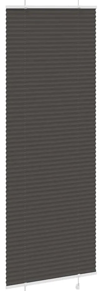 pliszírozott redőny fekete 75x200 cm szövetszélesség 74,4 cm