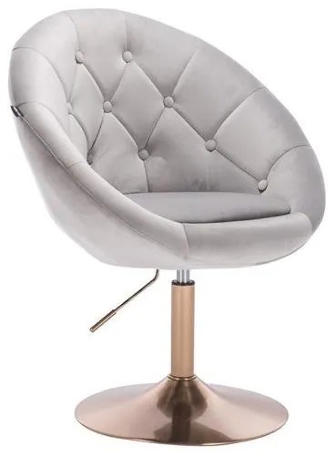 HR8516 Acél modern velúr szék arany lábbal