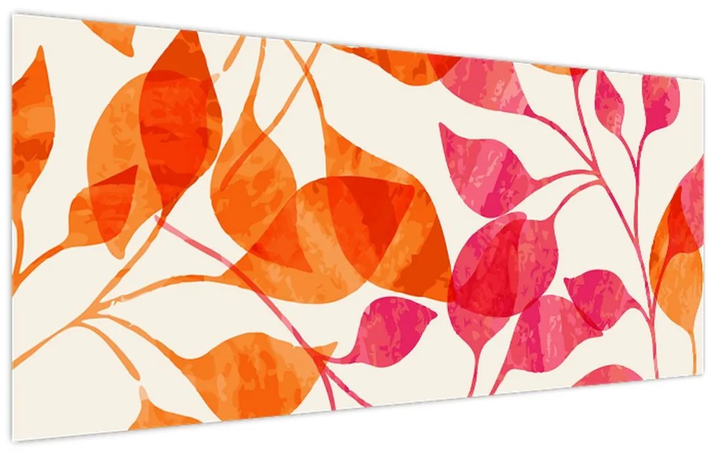 Kép - Narancssárga levelek (120x50 cm)