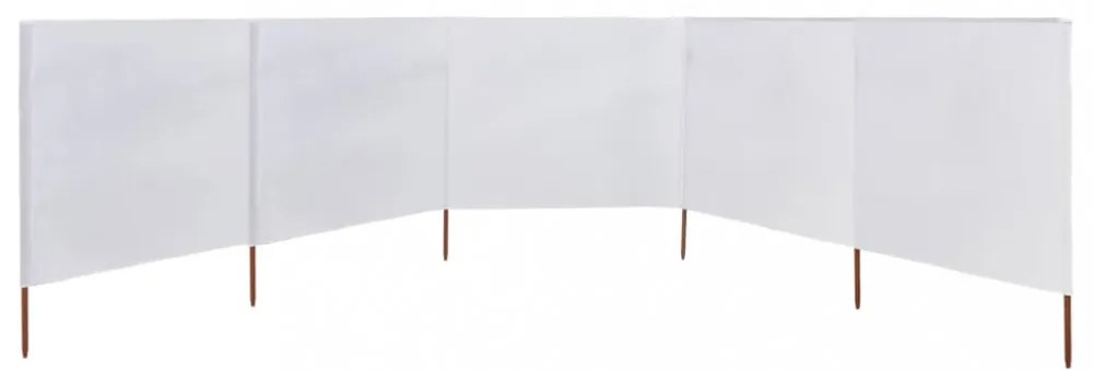 homokfehér 5 paneles szövet szélfogó 600 x 160 cm